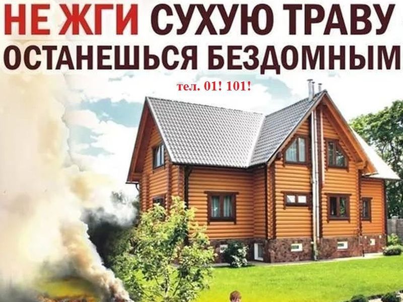 Не жги сухую траву - останешься бездомным!.