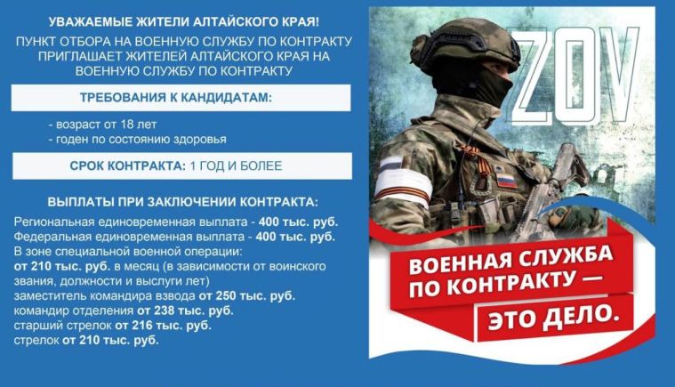 Военная служба по контракту - это дело.
